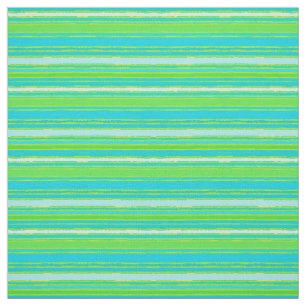 Lime Green Aqua Turcos Blue Rand Mönster Tyg