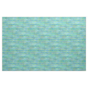 Lime Green Aqua Turcos Blue Watercolor Mönster Tyg