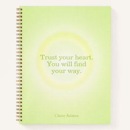 Lime Green Aura Message Notebook