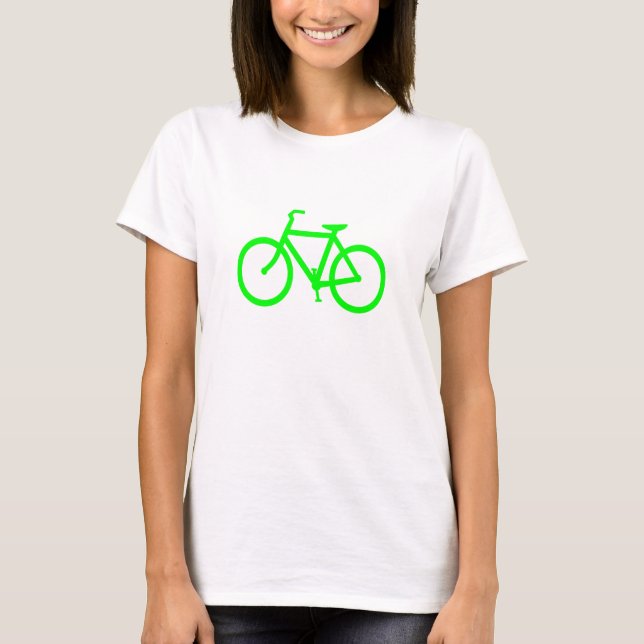 Lime Green Bike T-shirt (Framsida)