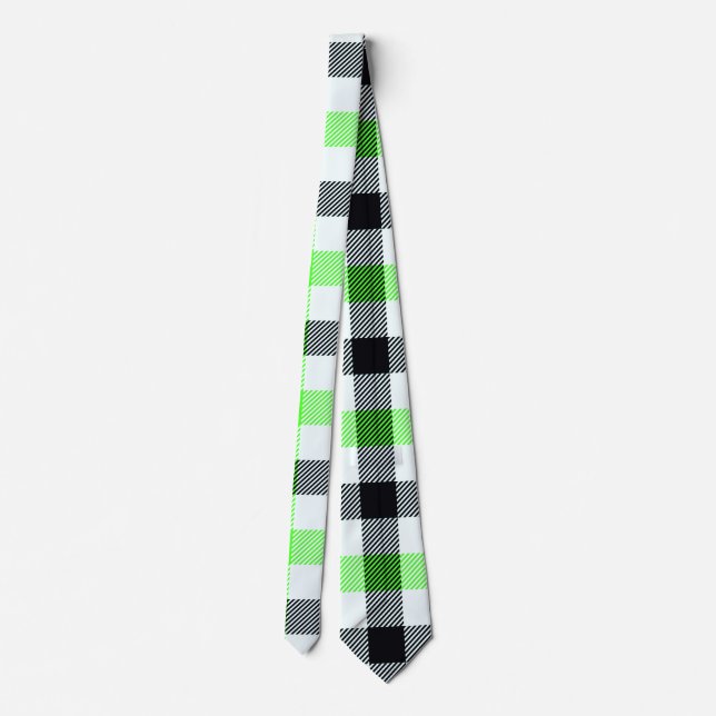 Lime Green, Black and White Play Mönster Slips (Baksida)