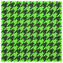 Lime Green, Black Houndstooth Mönster #2M
