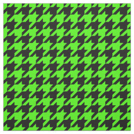 Lime Green, Black Houndstooth Mönster #2M Tyg