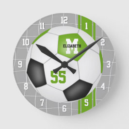 lime green black varsity rand fotboll player rund klocka