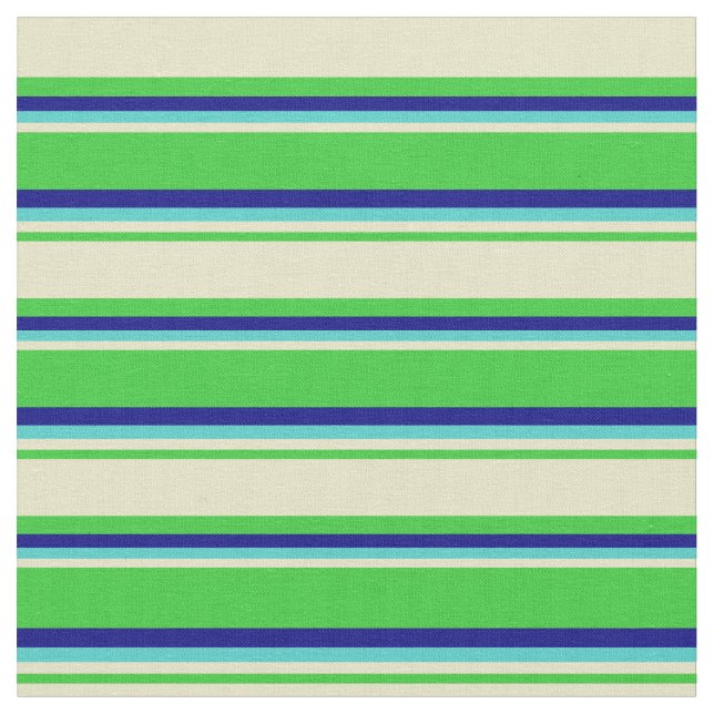 Lime Green, Blek Goldenrod, turkos och Blue Tyg (Närbild)