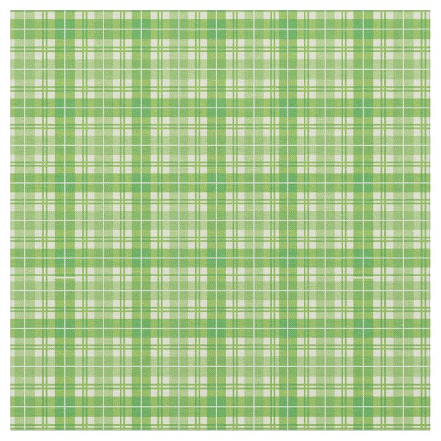 Lime Green Bright Gingham Plaid Tartan Tyg (Närbild)