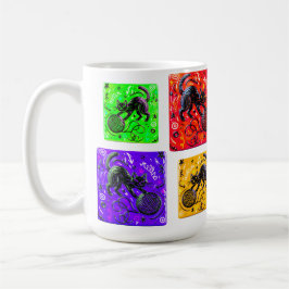 Lime Green Cat Yarn Kaffemugg