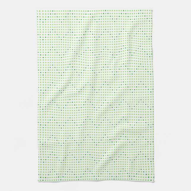 Lime Green Chevron Mönster Dots Kitchen Towels Kökshandduk (Vertikal)
