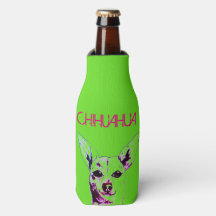 Lime Green Chihuahua Thmet Flaska Cooler
