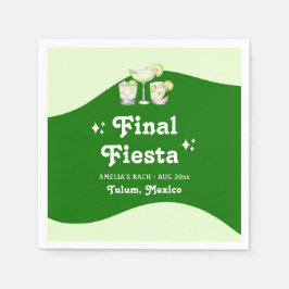Lime Green Citrus Final Fiesta Bachelorette Pappersservett