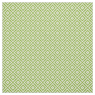 Lime Green Diamond Squares Ikat Mosaic Mönster Tyg