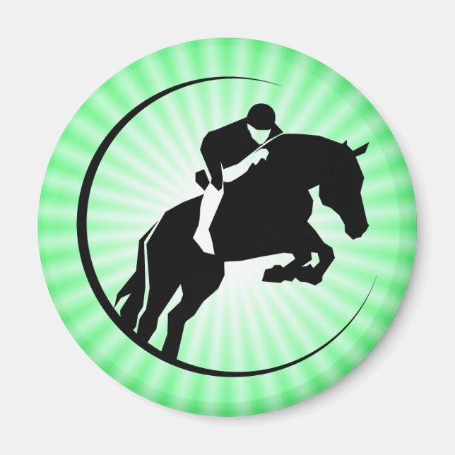 Lime Green Equestrian Magnet (Framsidan)