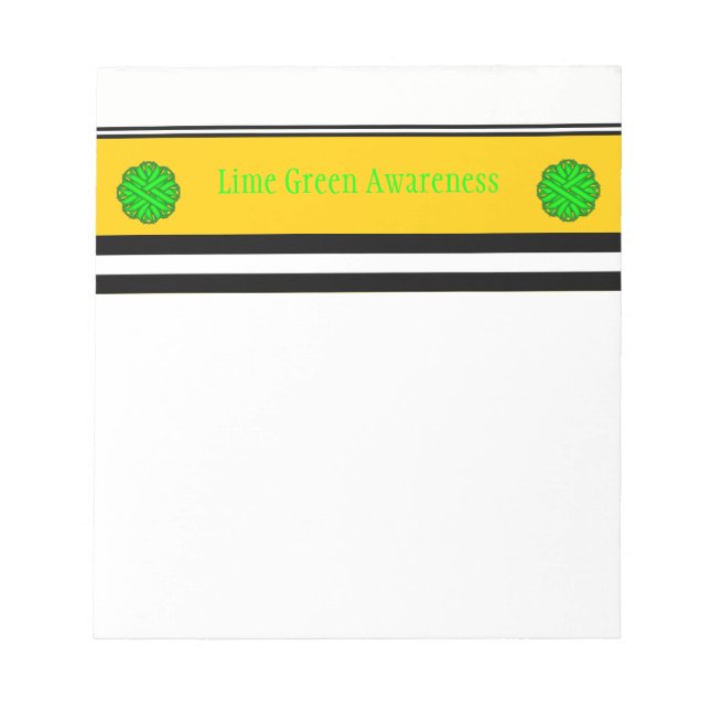 Lime Green Flower Ribbon av Kenneth Yoncich Anteckningsblock (Framsida)