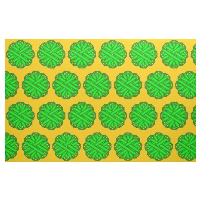 Lime Green Flower Ribbon av Kenneth Yoncich Tyg (Fat Quarter)
