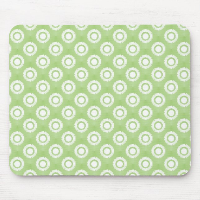 Lime Green Funky Flower Mousepad Musmatta (Framsidan)