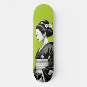 Lime Green Geisha Mini Skateboard Bräda 18,5 Cm