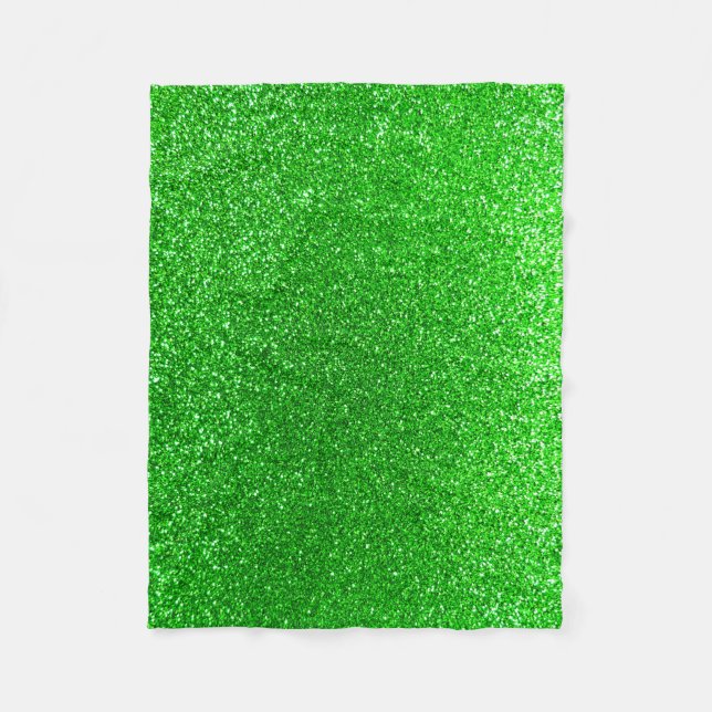 Lime Green glitter Fleecefilt (Framsidan)