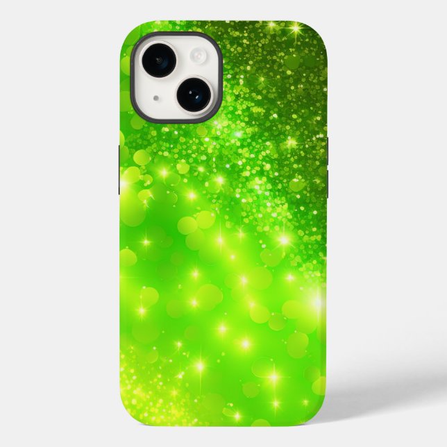 Lime Green Glitter iPhone/iPad Mate Tuff Fodral (Baksida)