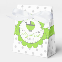 Lime Green & Grått Polka dots-Baby Shower Presentaskar