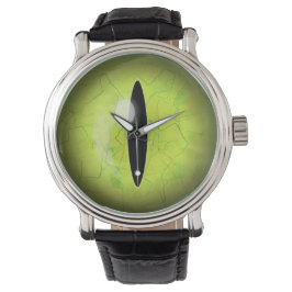 Lime Green Gult Snake Öga Eyeball Wrist Watch Armbandsur