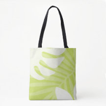 Lime Green Handflatan Lövs Tote