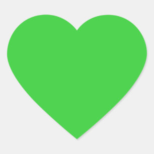 Lime Green Heart Sticker Hjärtformat Klistermärke