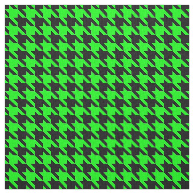 lime green houndstooth tyg (Provkarta)