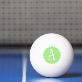 Lime Green Initial Ping Pong Ball Pingisboll