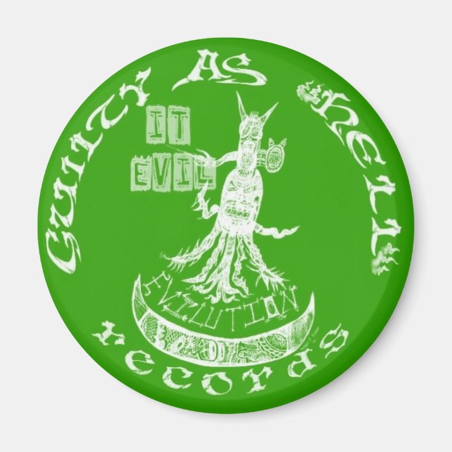 LIME GREEN "IT Evil" Magnet (Framsidan)