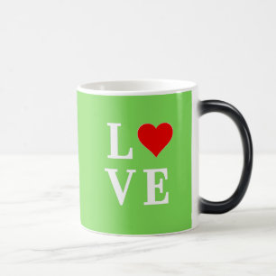Lime Green KÄRLEK Modern Snyggt Magisk Mugg
