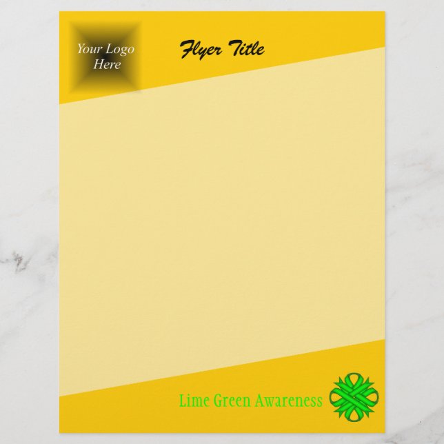 Lime Green Klöver Ribbon av Kenneth Yoncich Reklamblad (Framsidan)