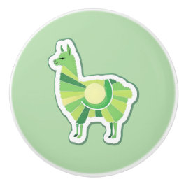 Lime Green Llama Door Pull Knopp