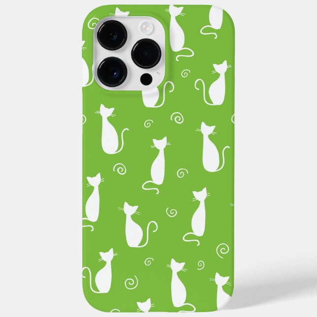 LIME GREEN MED WHITE SITTA CAT MÖNSTER (Baksida)