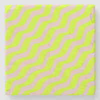 Lime Green Neon och Beige Abstrakt Rand