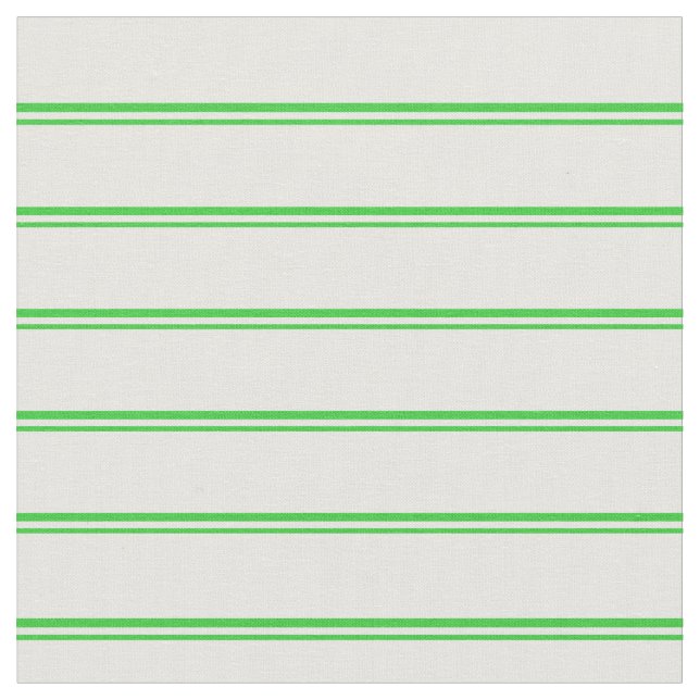 Lime Green och Mint Cream Linjer Tyg (Närbild)