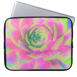 Lime Green och Rosa Succulent Sedum Rosette Laptop Fodral