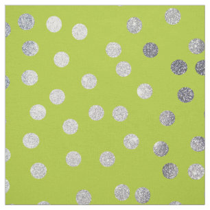 Lime Green och Silver City Dots Tyg