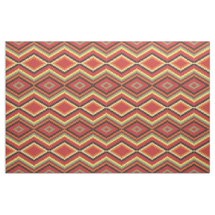Lime Green Orange Gult Red Black Ethnic-utseende Tyg