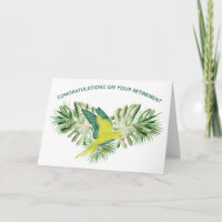 Lime Green Parrot Lycklig Pension Hälsning
