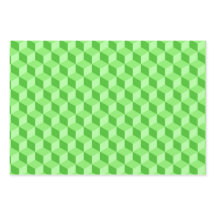 LIME GREEN PEACH AQUA BLUE GEOMETRIC CUBE MÖNSTER