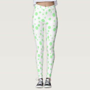 Lime Green Polka Doged Leggings