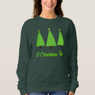 Lime Green Polka Dot Modern Julgran Sweatsh T Shirt