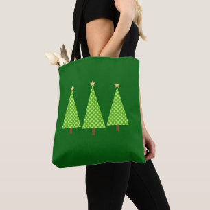 Lime Green Polka Dot Modern Julgran Tote Ba Tygkasse