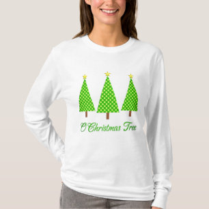 Lime Green Polka Dot Modern Julgranar T Shirt