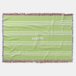 Lime Green Rand anpassningsbar monogram proppfilt Filt
