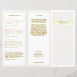 Lime Green Rand Hair Salon Spa TriFold Brochure