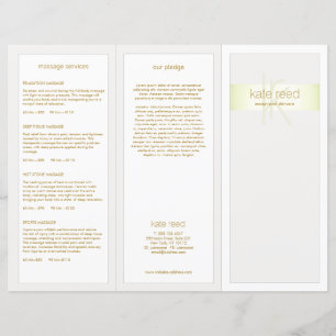 Lime Green Rand Hair Salon Spa TriFold Brochure