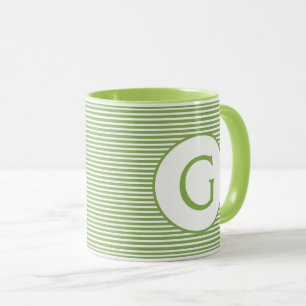 Lime Green Rand Monogram Mugg