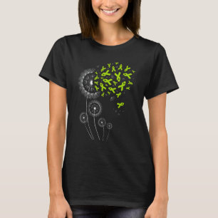 Lime Green Ribbon Dandelion Lymphoma Awareness Mon T Shirt