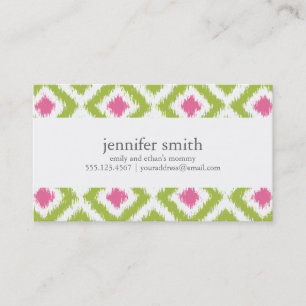 Lime Green Rosa Diamonds Ikat Mönster